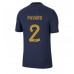 Cheap France Benjamin Pavard #2 Home Football Shirt World Cup 2022 Short Sleeve